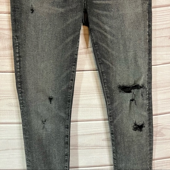 Agolde Sophie Distressed Skinny Jeans in Silence Black - Picture 7 of 13